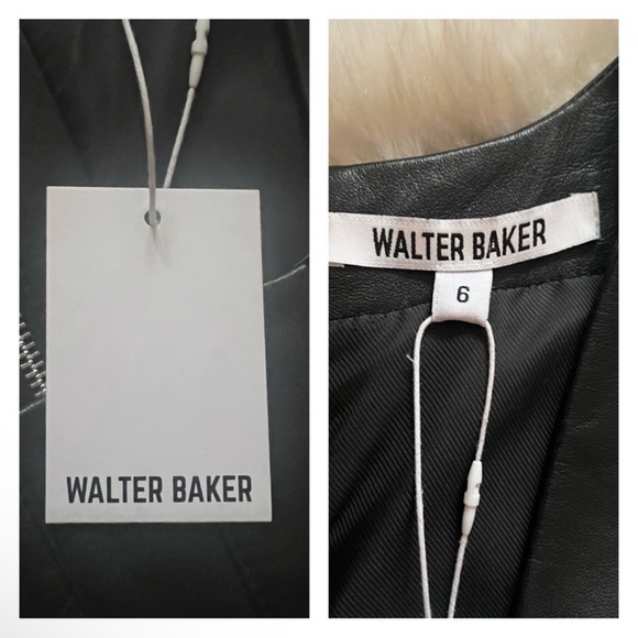 New! WALTER BAKER Corset Leather Mini Dress - Picture 11 of 11